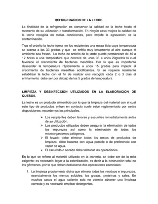 Higiene en el manejo de leche