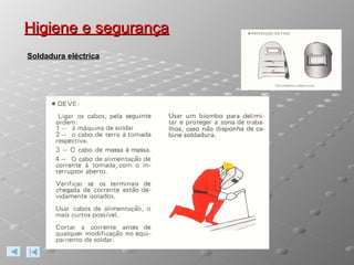 Higiene e segurança Soldadura eléctrica 
