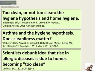 Too Clean Hypothesis Examples Higiene hypothesis, | PDF