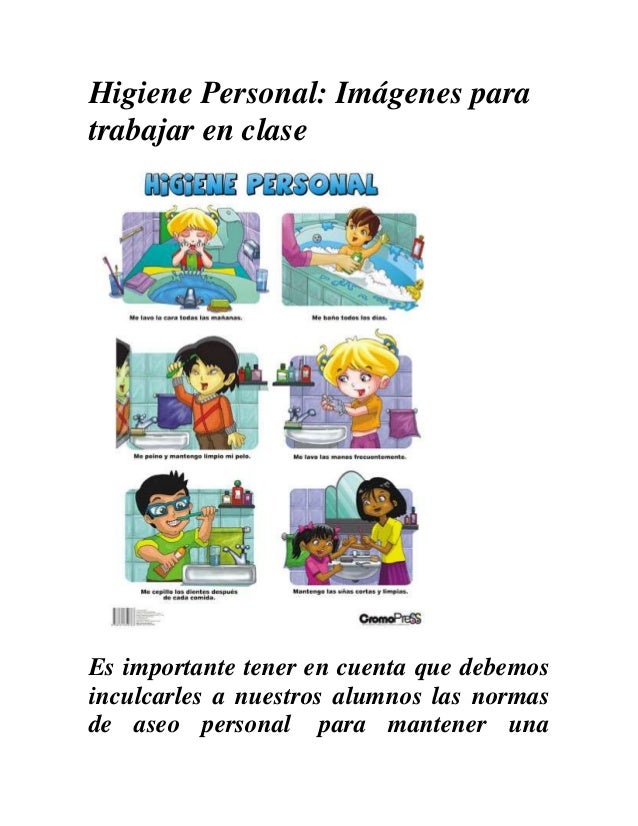 ¿Como enseñar la Higiene personal a niños de Educación
