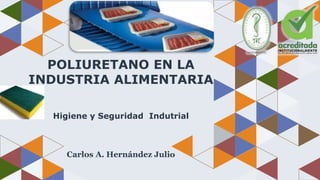 POLIURETANO EN LA
INDUSTRIA ALIMENTARIA
Higiene y Seguridad Indutrial
Carlos A. Hernández Julio
 
