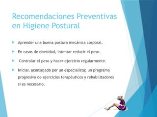 Guía Completa de Higiene Postural para Cuidar la Columna Vertebral | PPTX