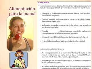 Alimentación
para la mamá

 