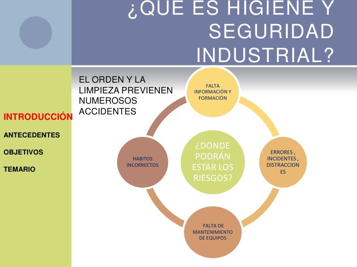 Higiene y seguridad industrial