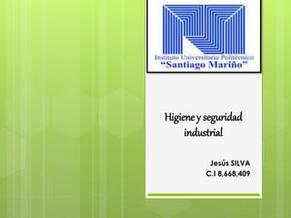 Higiene y seguridad
industrial
Jesús SILVA
C.I 8,668,409
 