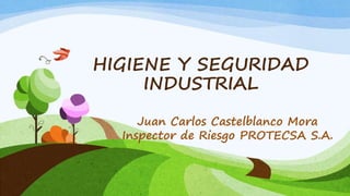 HIGIENE Y SEGURIDAD
INDUSTRIAL
Juan Carlos Castelblanco Mora
Inspector de Riesgo PROTECSA S.A.
 