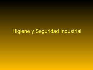 Higiene y Seguridad Industrial 