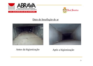 Duto de Insuflação de ar

Antes da higienização

Após a higienização

26

 