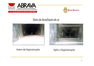 Duto de Insuflação de ar

Antes da higienização

Após a higienização

27

 