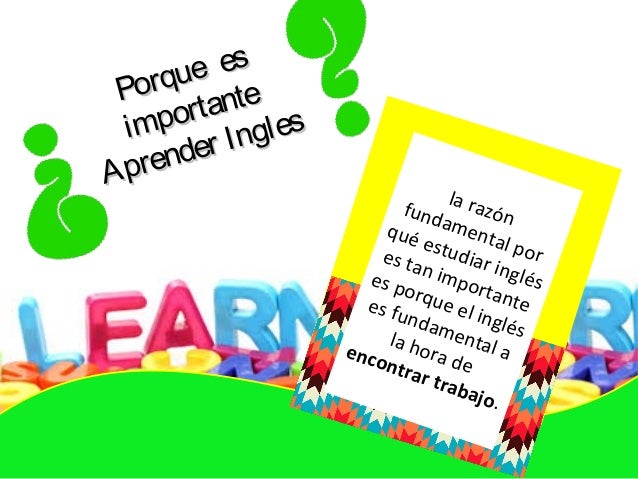 7 Razones Para Aprender Ingls Vaughan