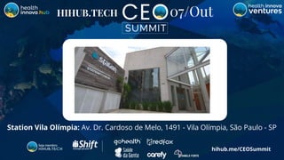 Fernando Cembranelli
CEO & Founder
Health Innova HUB
fernando@hihub.tech
hihub.me/FalecomHIHUBTECH
Fernando Cembranelli


...
