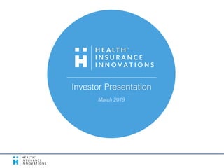 Investor Presentation
March 2019
 