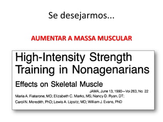 Se desejarmos...
AUMENTAR A MASSA MUSCULAR

 