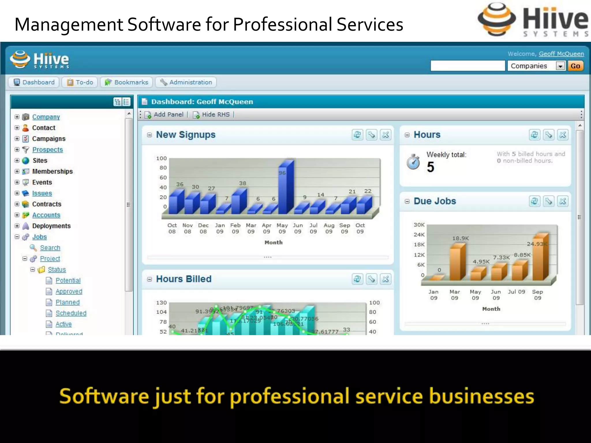 Software just for professional service businesses