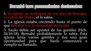 Bernabe Estudio Biblico sobre Bernabé, Hijo de consolación | PPTX