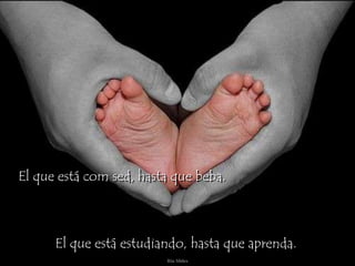 Ria SlidesEl que está com sed, hasta que beba.El que está estudiando, hasta que aprenda.