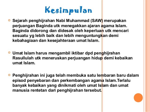 HIJRAH NABI MUHAMMAD SAW KE MADINAH