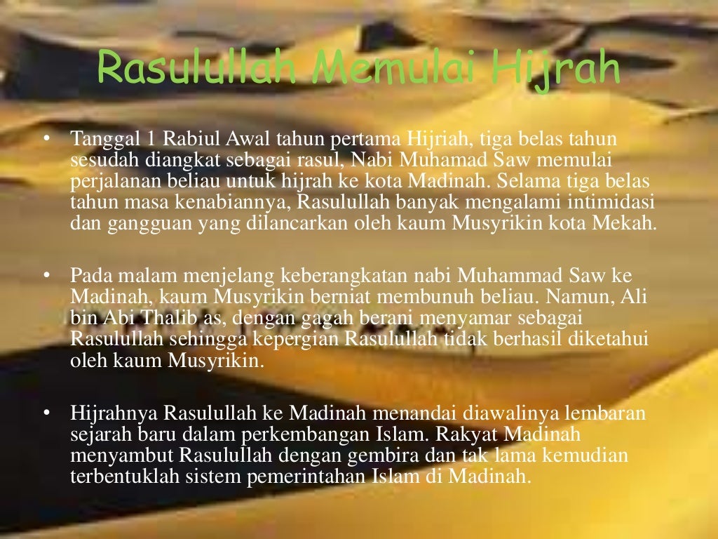 Hijrah Nabi Muhammad Ke Madinah