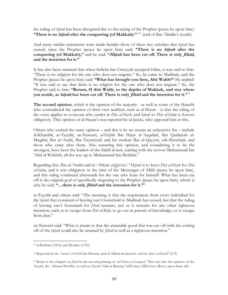 Hijrah Obligation