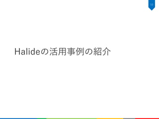 Halideの活用事例の紹介
59
 