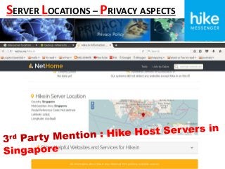 SERVER LOCATIONS – PRIVACY ASPECTS
 