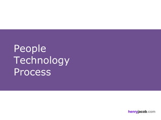 People
Technology
Process


             henryjacob.com
 
