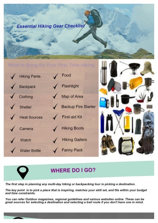 Hiking gear checklist