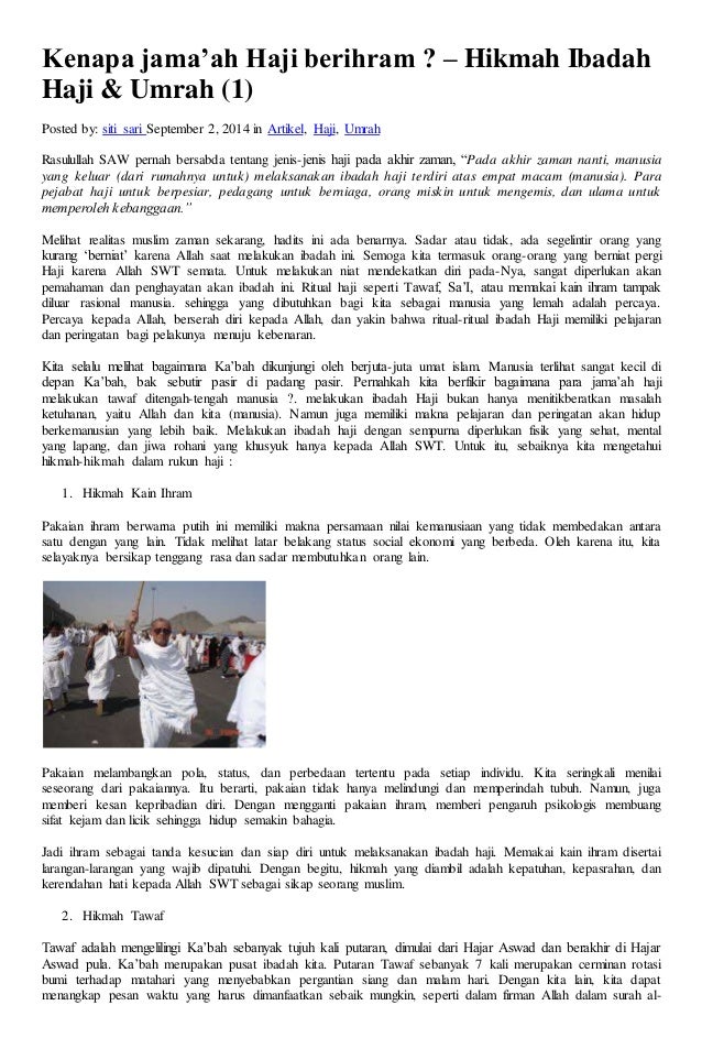 Kenapa Jamaah Haji Berihram Hikmah Ibadah Kenapa Jamaah Haji Berihram Hikmah Ibadah