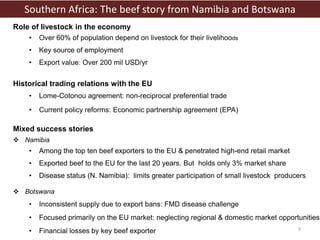 Linking famers to (high value) livestock product markets: Opportunities and challenges in southern and eastern Africa 