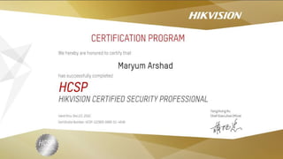 Hikvision certificate