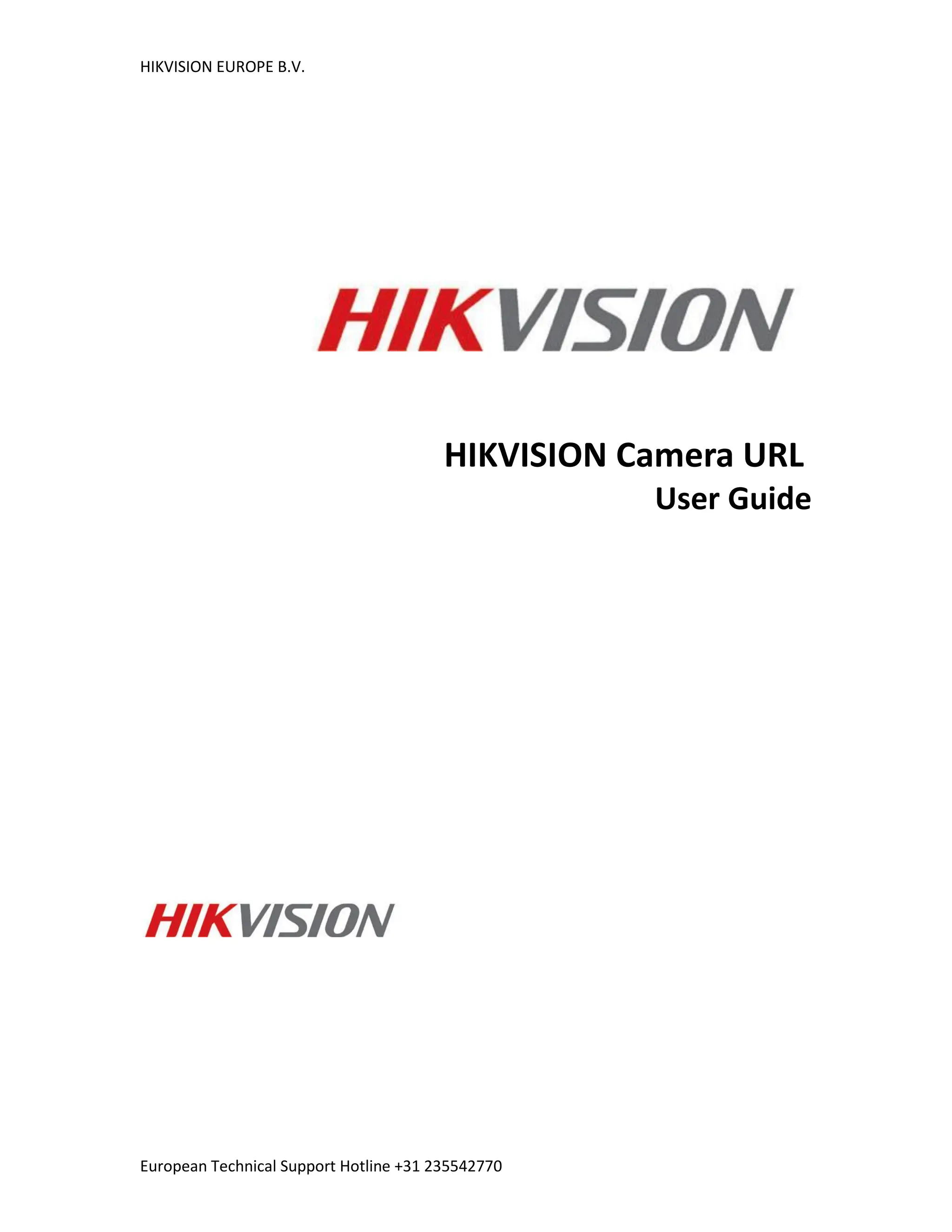 Hikvision rtsp url streaming tutorial manual PDF