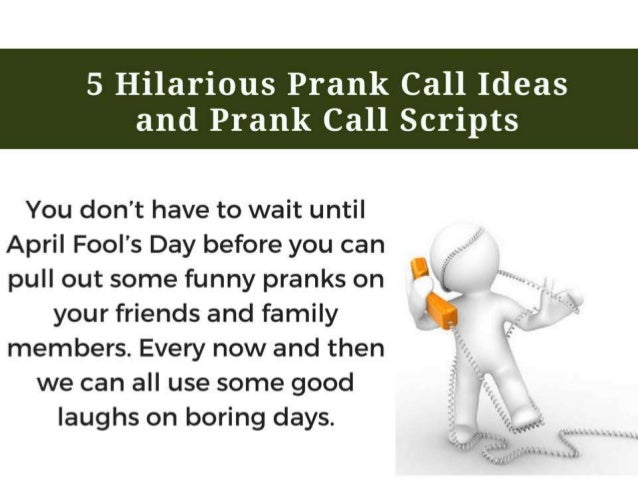 good prank call scripts