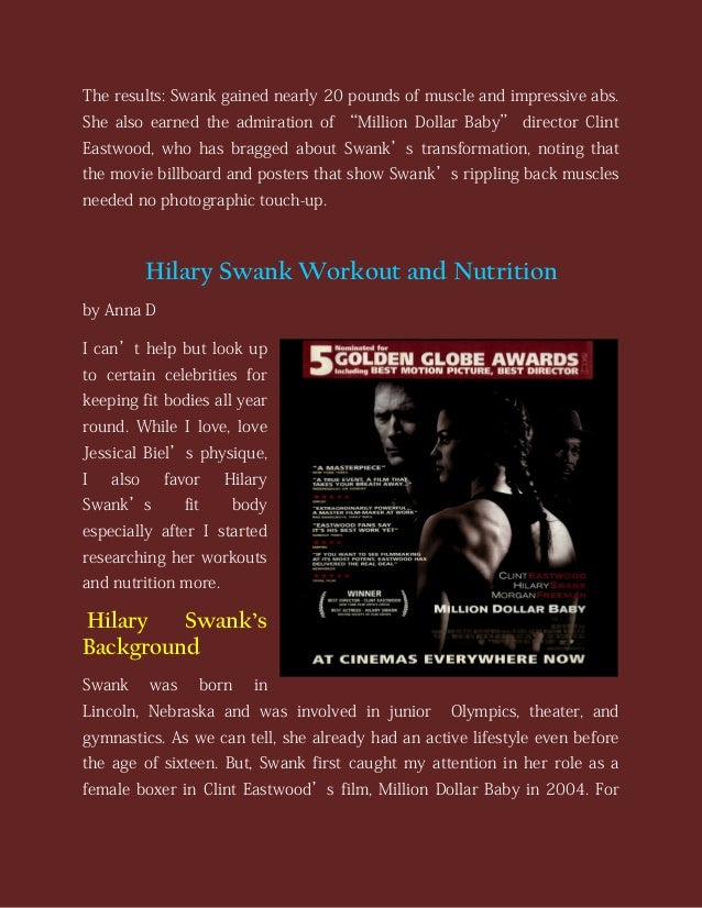 hilary swank diet hilary swank diet fitness program for million dollar hilary swank diet hilary swank diet fitness program for million dollar
