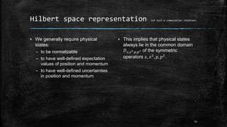 Hilbert space representation of the minimal length uncertainty relation ...