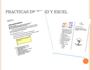 PRACTICAS DE WORD Y EXCEL 