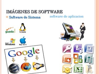 IMÁGENES DE SOFTWARE Software de Sistema software de aplicacion 