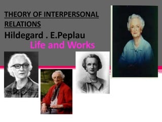 THEORY OF INTERPERSONAL
RELATIONS
Hildegard . E.Peplau
Life and Works
 