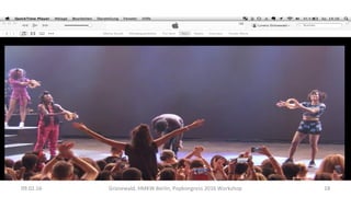Thema	
•  Foto	Red	Bull	Studio	
•  Telekom	EB	
•  Adidas?	
09.02.16	 Grünewald,	HMKW	Berlin,	Popkongress	2016	Workshop	 18	
 