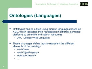 Ontologies in Ubiquitous Computing | PPT