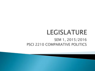 SEM 1, 2015/2016
PSCI 2210 COMPARATIVE POLITICS
 