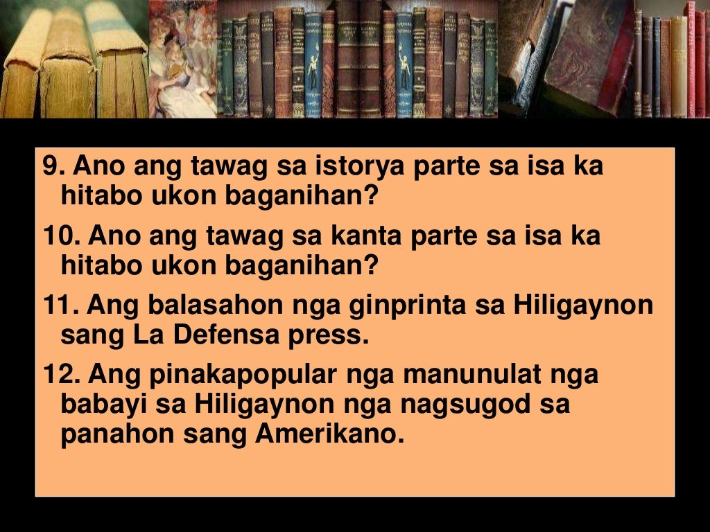 Hiligaynon literature (2)