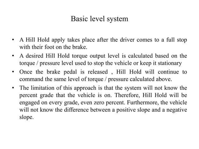Hill Assist Control Using Arduino Hill Assist Control Seminar | PPTX