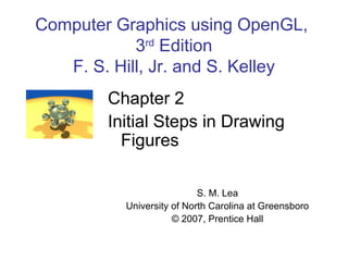 Computer Graphics using OpenGL,
3rd Edition
F. S. Hill, Jr. and S. Kelley
Chapter 2
Initial Steps in Drawing
Figures
S. M. Lea
University of North Carolina at Greensboro
© 2007, Prentice Hall

 