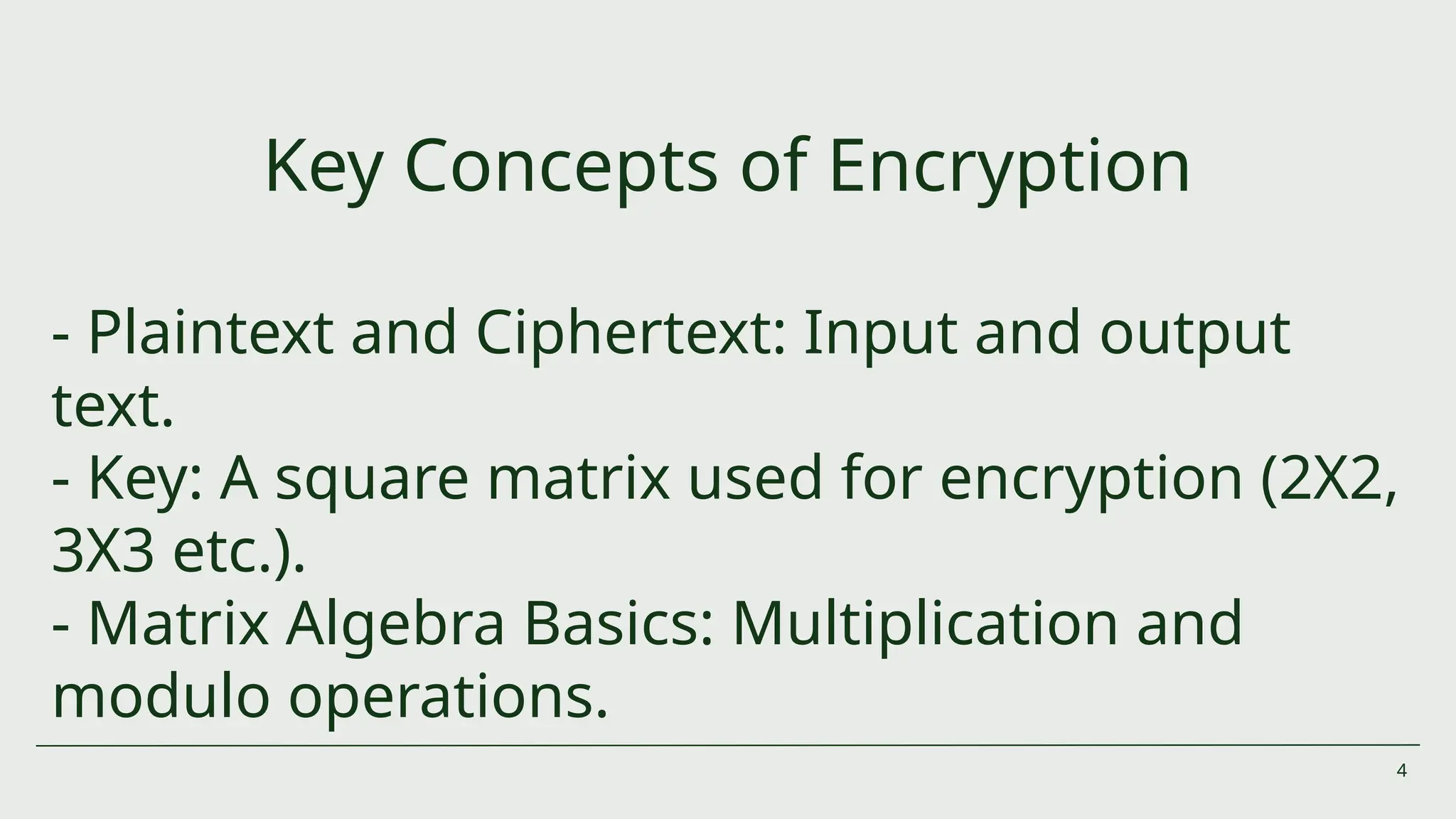 Understanding the Hill Cipher with Matrix | PPTX