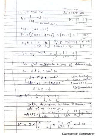 hill cipher with example and solving  .pdf