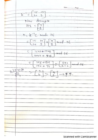 hill cipher with example and solving  .pdf