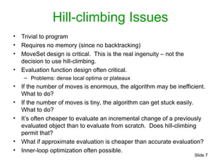 hillclimb algorithm for heuristic search | PPT