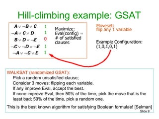 hillclimb algorithm for heuristic search | PPT