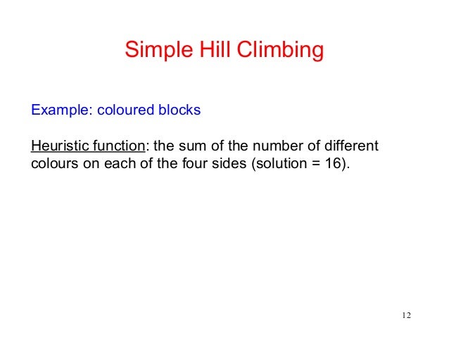 block world problem using heuristic function
