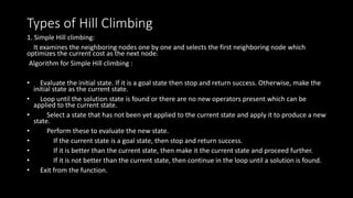 hill climbing algorithm.pptx | Search | Internet